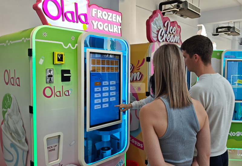 Il distributore automatico di gelato Huaxin mette la deliziosità a portata di mano