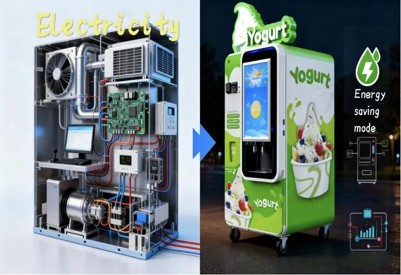 Un distributore di gelati utilizza elettricità?