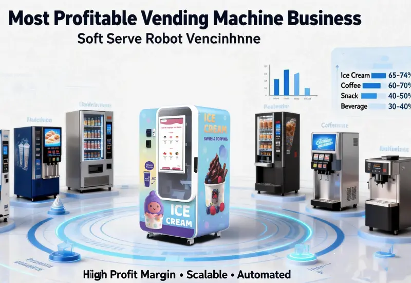 Il business più redditizio dei distributori automatici: Soft Serve Robot Vending Machine
