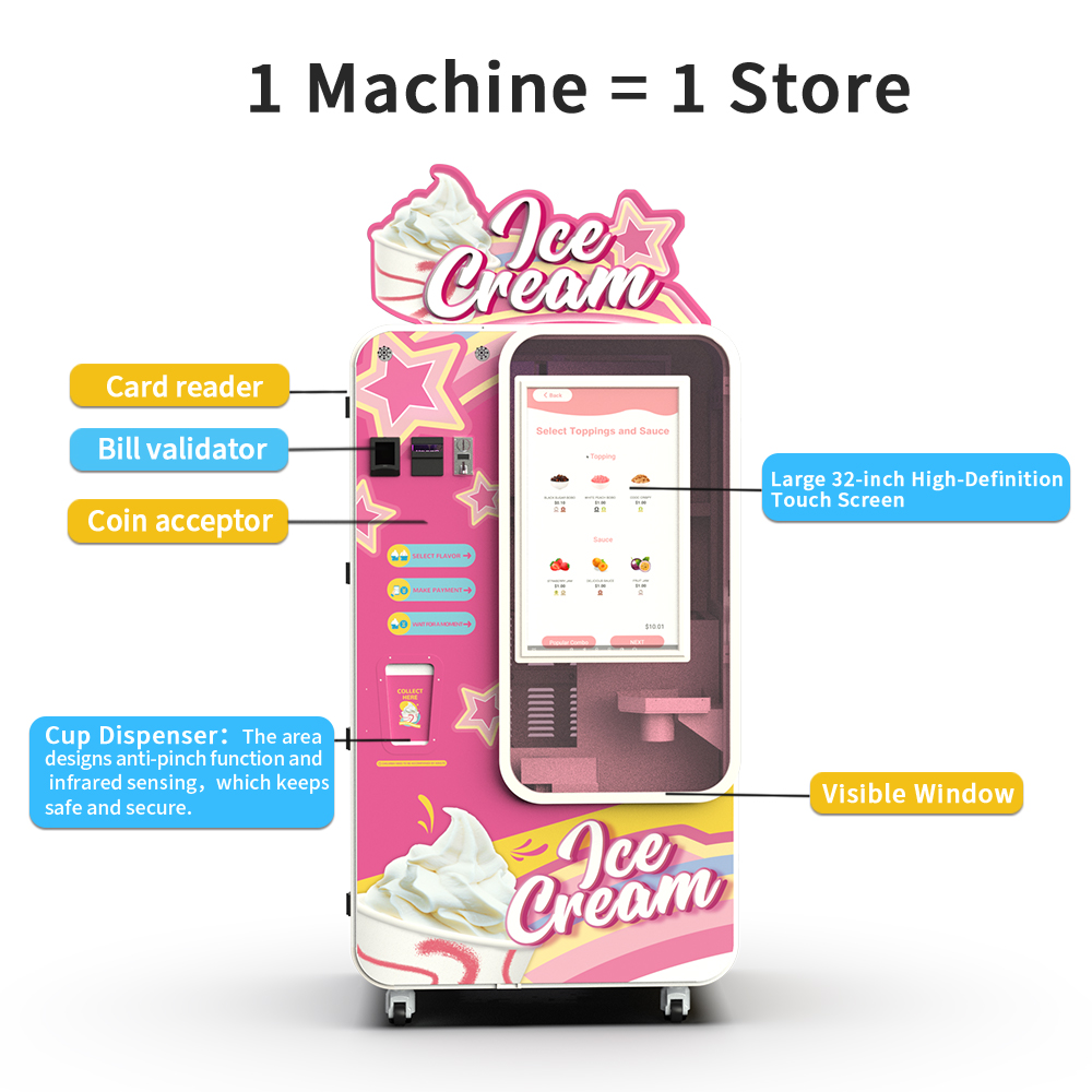 Gelato vending machine commerciale automatico