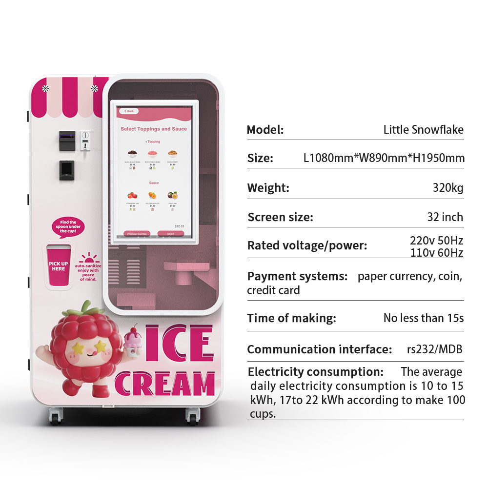 Il distributore automatico di gelato commerciale per rivenditori è progettato per distributori, operatori di distributori automatici e partner di attrezzature commerciali che vogliono entrare nel mercato dei dessert automatizzati con un prodotto pratico e scalabile. I distributori automatici soft serve Huaxin combinano l'ordine a touchscreen, la produzione automatica di gelati, più opzioni di pagamento, monitoraggio remoto, pulizia con un solo tocco e combinazioni flessibili di sapori in un 'unica unità commerciale. Per i rivenditori, è più di una macchina: è una soluzione completa per vending soft serve che può essere introdotta in centri commerciali, cinema, parchi divertimenti, campus, aeroporti, attrazioni turistiche, supermercati e altri luoghi ad alto traffico. Con il supporto per la personalizzazione, la cooperazione con i rivenditori e l'assistenza tecnica a lungo termine, Huaxin aiuta i partner a costruire un business di vendita locale più forte.