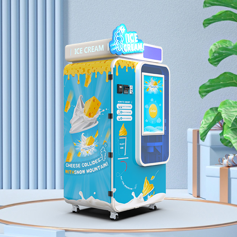 24H Self-service vending machine commerciale per gelati con 15s di dispensazione rapida e 59 sapori.