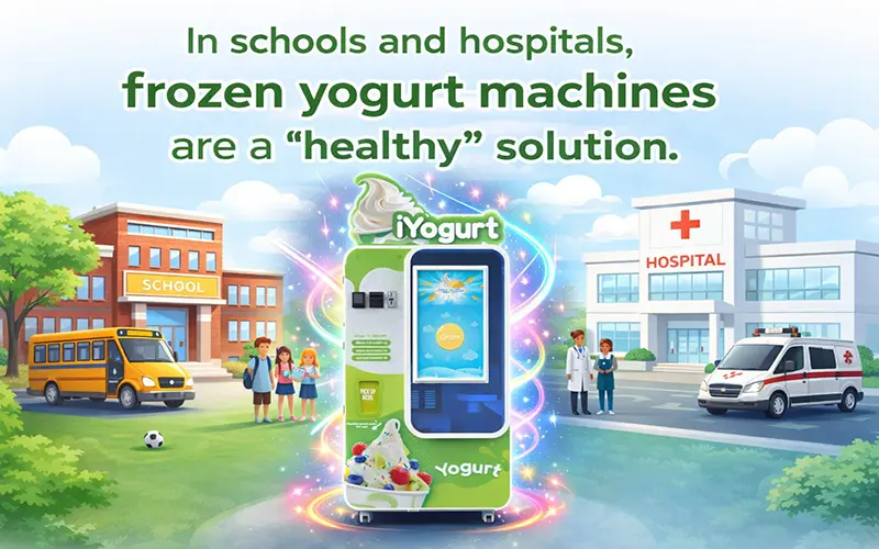 Perché le scuole e gli ospedali stanno optando per i distributori automatici di yogurt sano