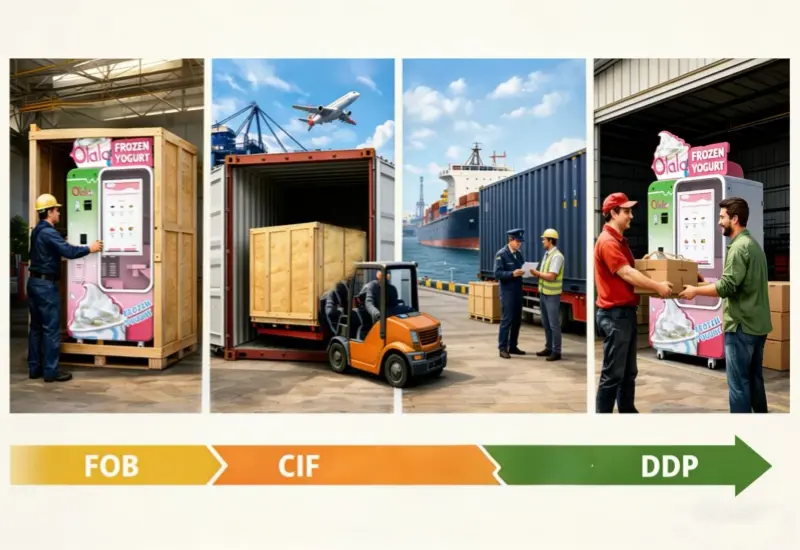 Global Shipping: una guida logistica per l'importazione di grandi macchine per il gelato dalla Cina