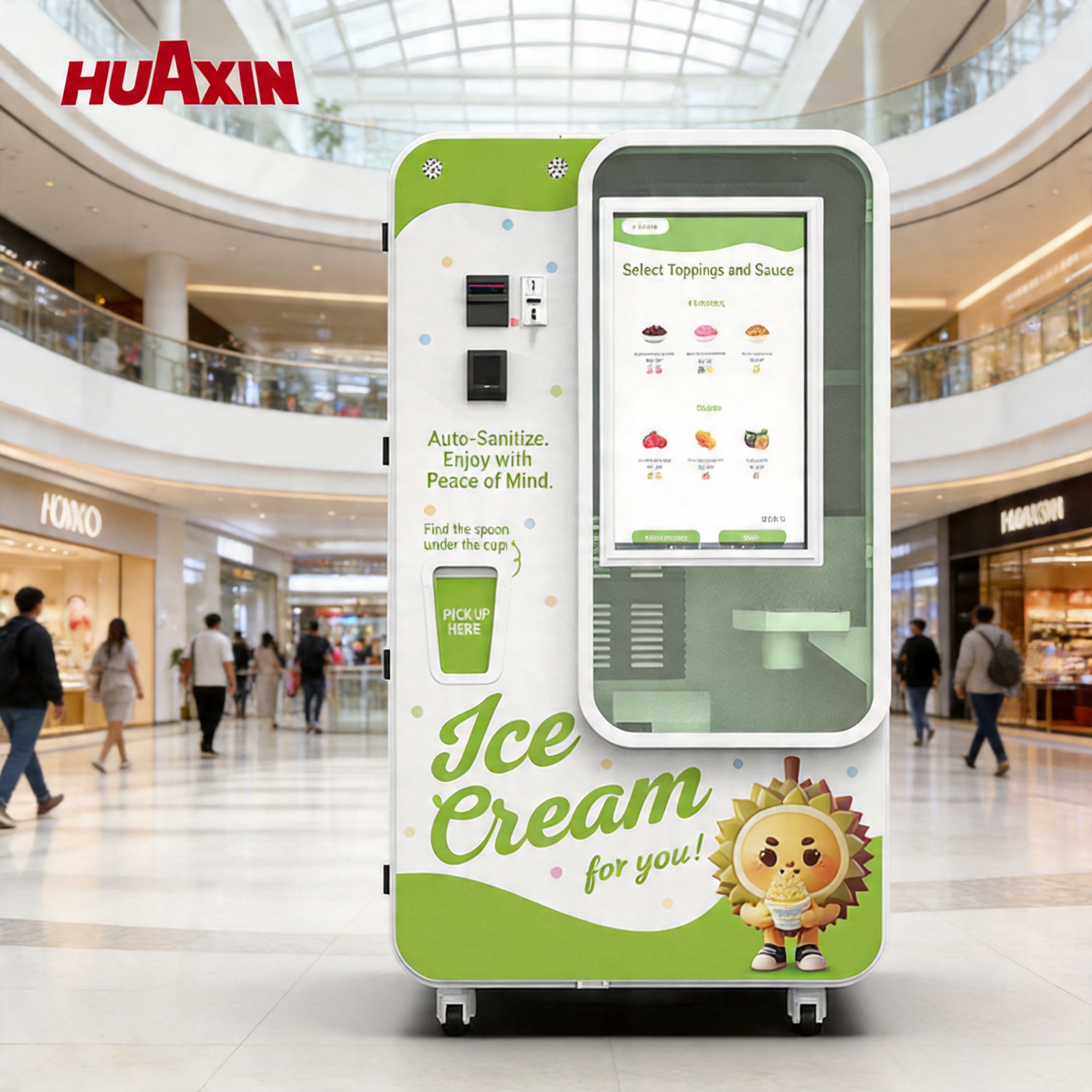 Automatico venditore automatico di gelati Soft Serve: il futuro della vendita al dettaglio senza equipaggio