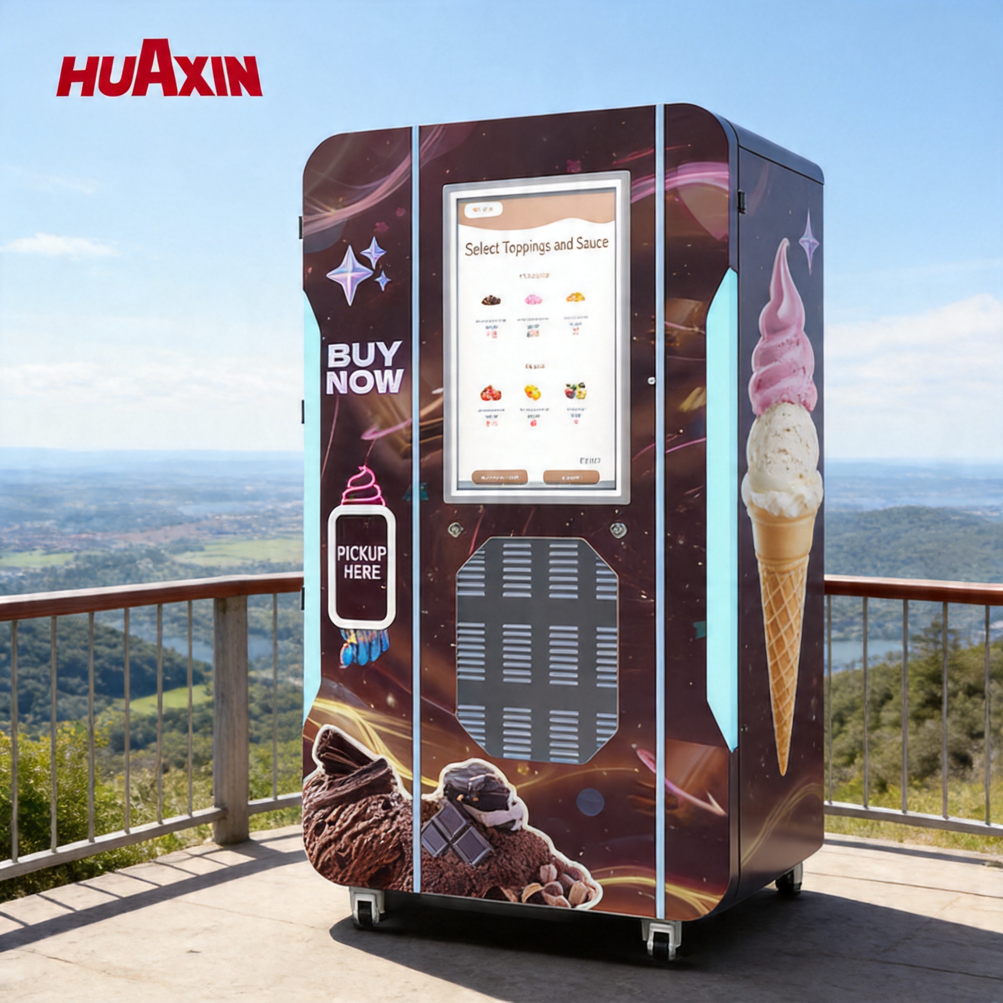 Compatto distributore automatico di gelato - Automatico, design energeticamente efficiente per le piccole imprese
