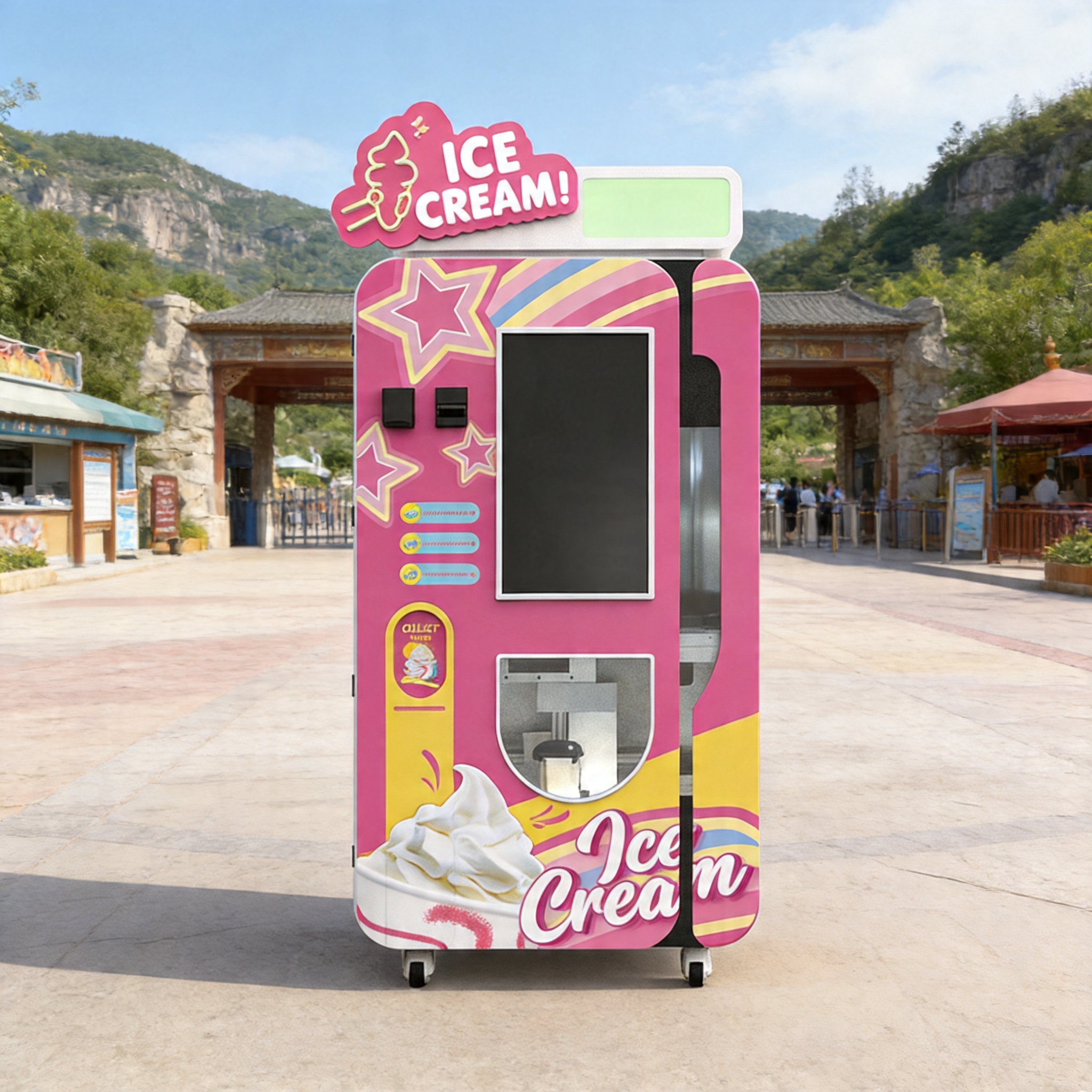 Commerciale multi-flavor gelato vending machine per uso esterno e interno| Alta Capacità Self-Service Dessert Vending Machine