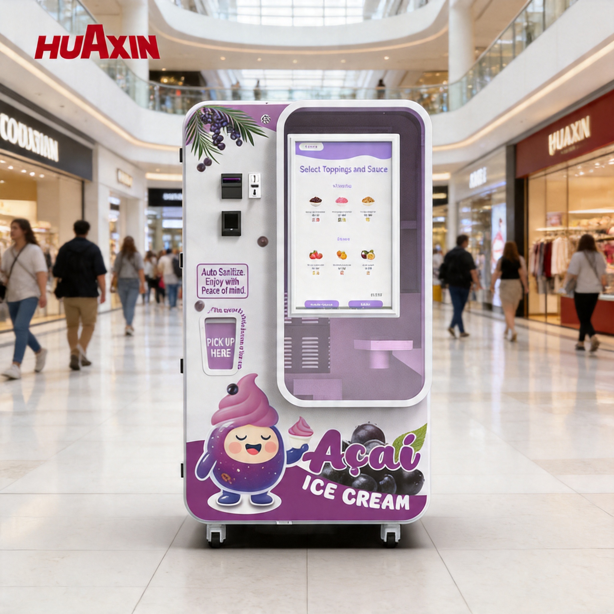 Commerciale automatico Soft Serve vending machine per gelato per il traffico al dettaglio
