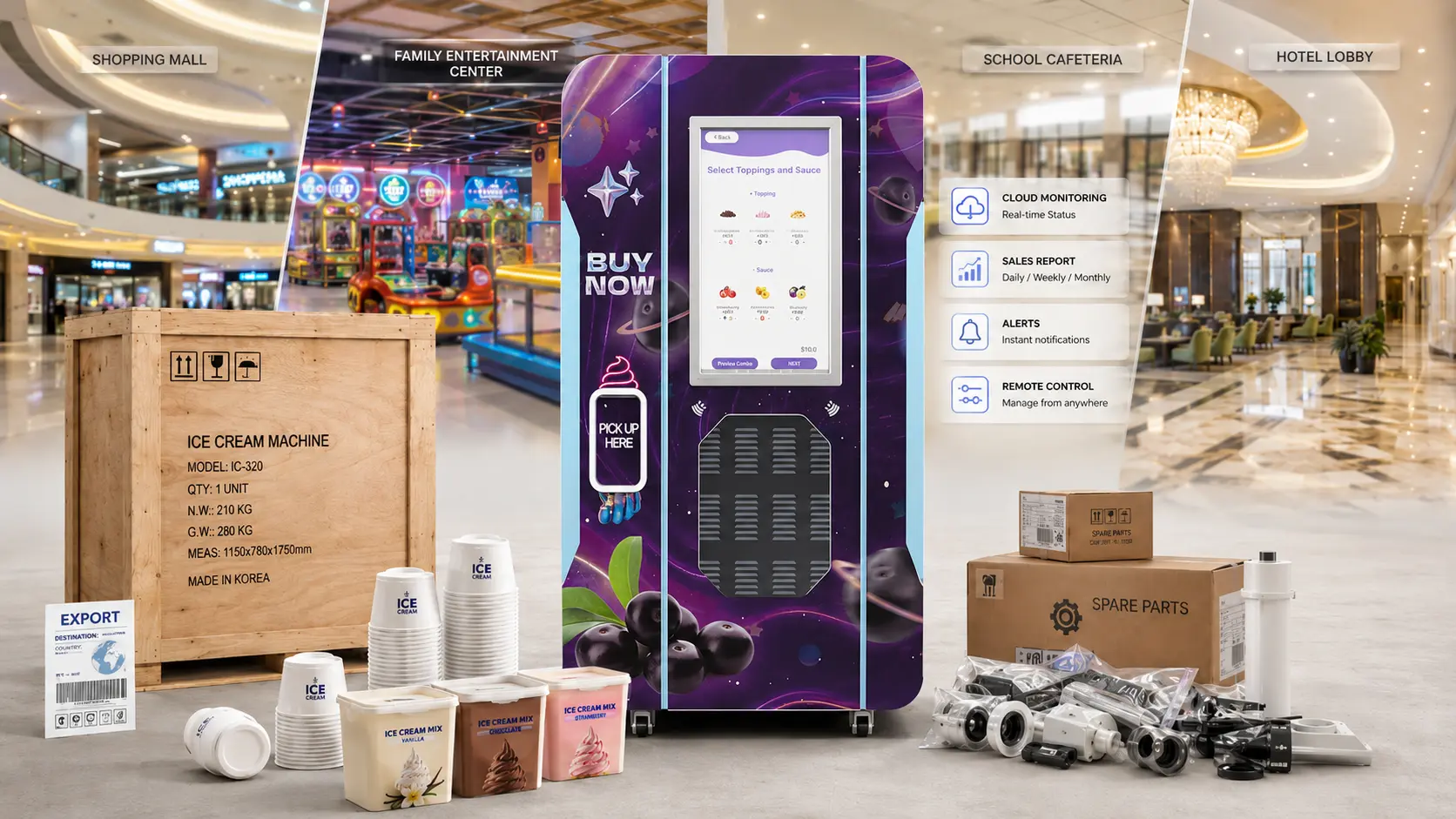 Costo del distributore automatico di gelato commerciale: cosa budgetare gli operatori
