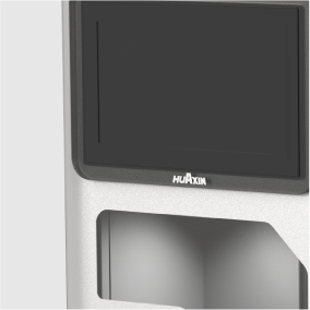 Dettaglio del touchscreen e della finestra di produzione