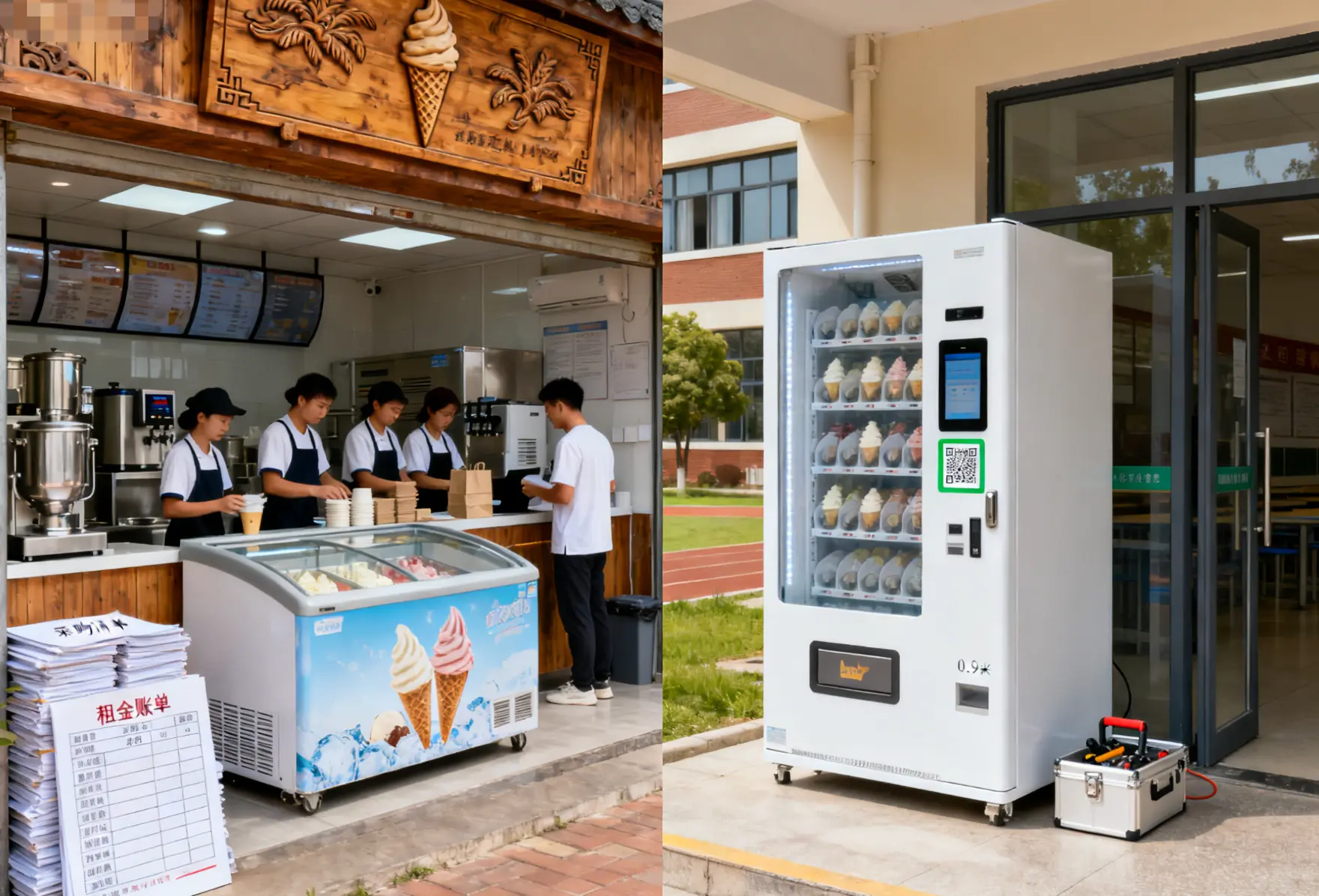 Distributori automatici vs gelaterie tradizionali