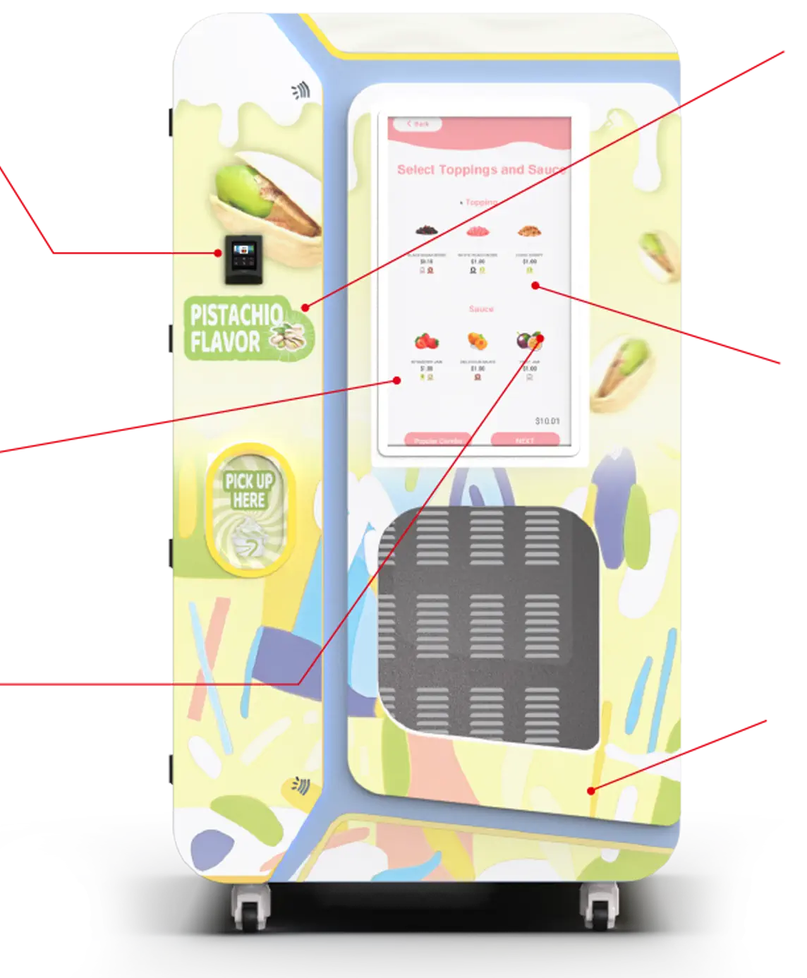 Distributore automatico di gelato B85 personalizzato