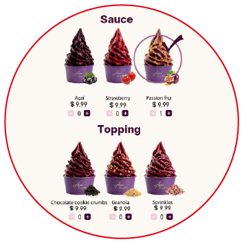 Visualizzazione del menu