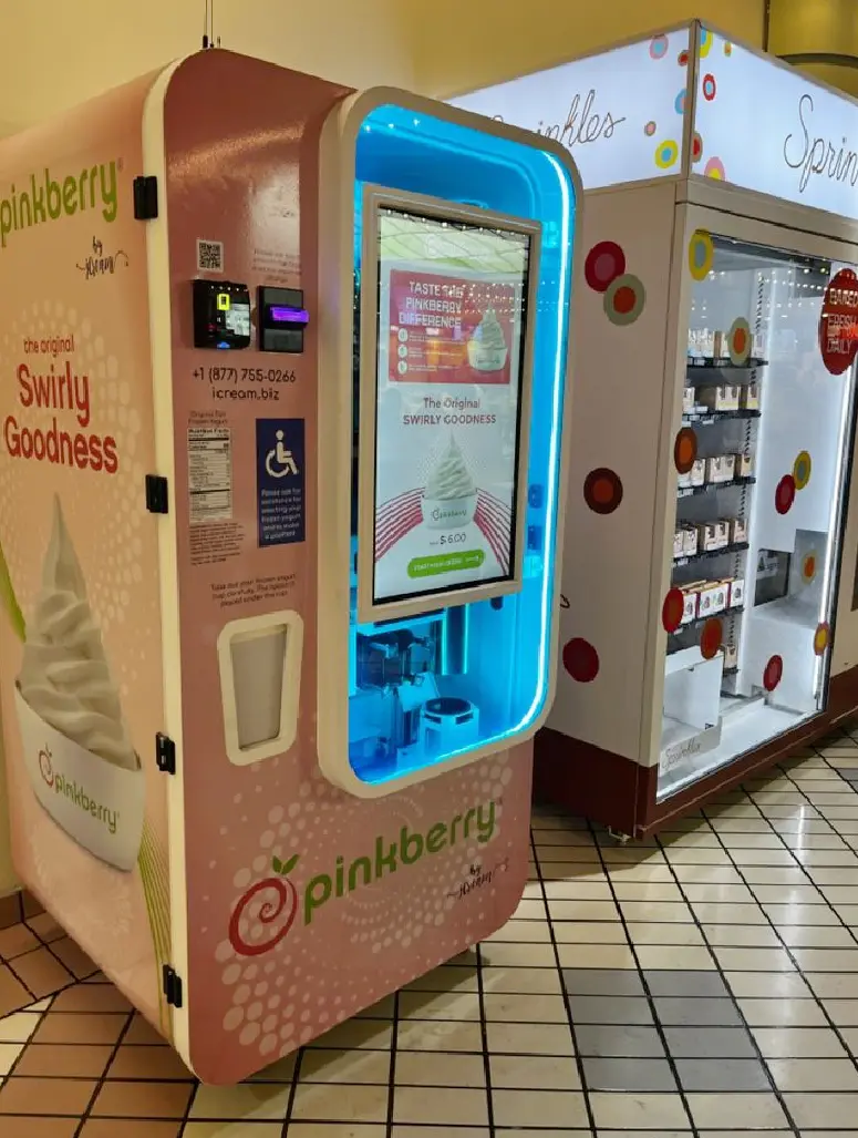 Scenario di posizionamento per distributore di gelato