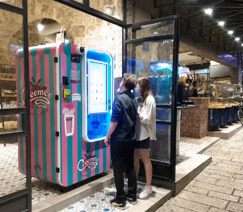 Scenario di posizionamento per distributore di gelato