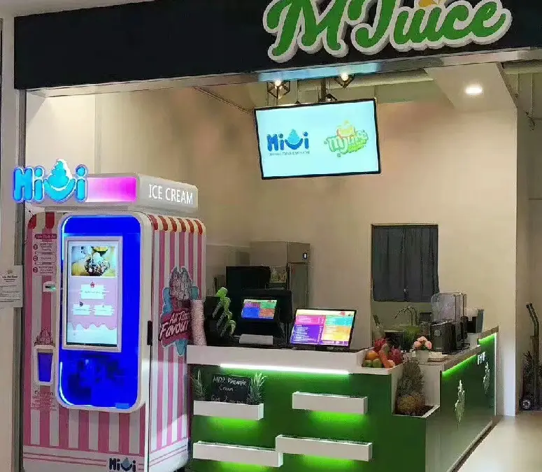 Scenario di posizionamento per distributore di gelato