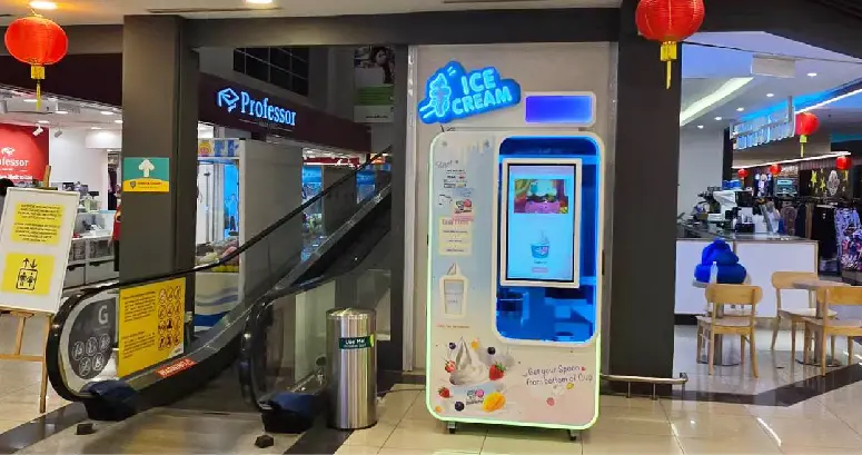 Scenario di posizionamento per distributore di gelato