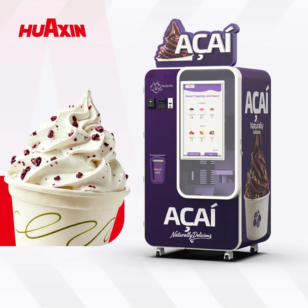 Dessert surgelati self-service per operatori e distributori al dettaglio degli Emirati Arabi Uniti, con pagamento senza contanti configurabile, gestione remota e esteriori a marchio.