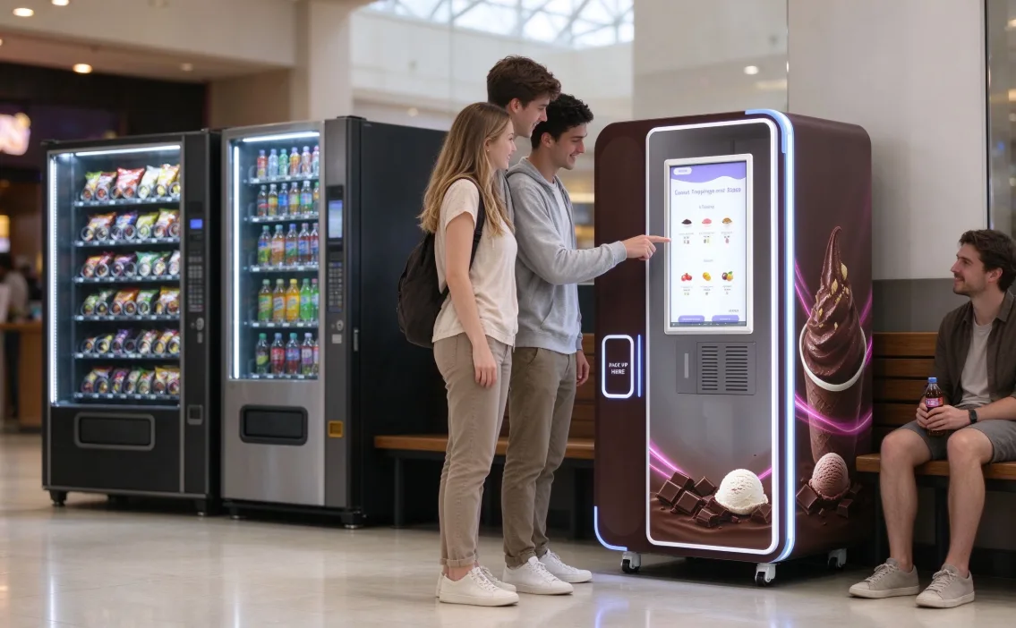 Il business più redditizio dei distributori automatici: Soft Serve Robot Vending Machine