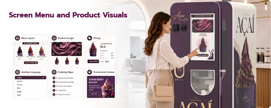 Personalizzazione menu touchscreen